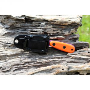 ESEE Izula Purple Fixed Blade Knife w/ Orange G10 Handles and Molded Polymer Sheath